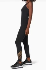 New W/out Tags Nike Yoga Dri-FIT Luxe Black With Leopard Print Size Medium