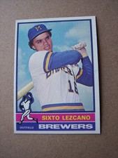 1976 Topps baseball Sixto Lezcano Rookie card #353 EX+. rookie card picture