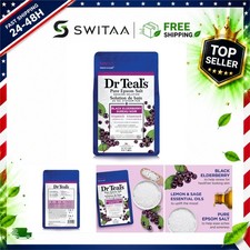 Dr Teal's Epsom Salt Magnesium Soak Black Elderberry with Vitamin D 3 lbs