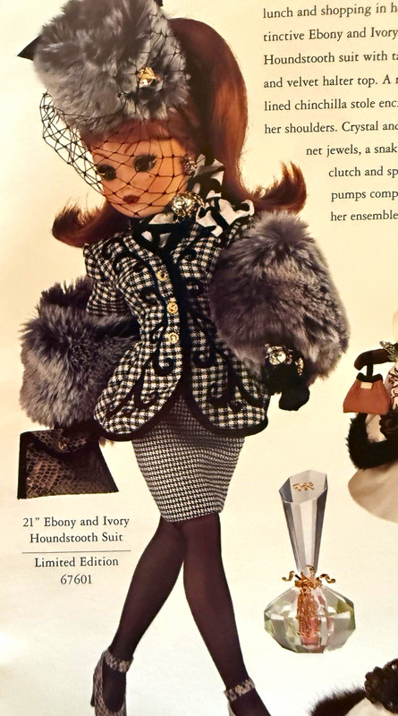 Madame Alexander Cissy 21in Ebony & Ivory Houndstooth Suit LE 1996 67601
