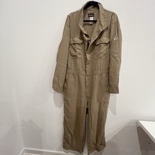 Bulwark FR Coveralls Lightweight 48-RG Arc Rating 8.6 ATPV Beige Tan Flame Res.