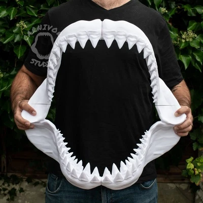 Shark Jaw 60cm 3d Printed Great White Replica Mini Megalodon Ornament 4 part kit - Image 1 of 4