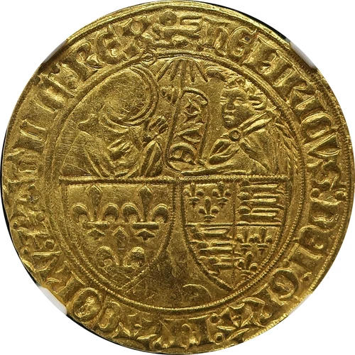 1422-50 France Salut D'or Gold Henry VI MS 61 NGC