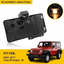 For Jeep Wrangler JK JKU Rear License Plate Holder w/ Light Tag Bracket EAW