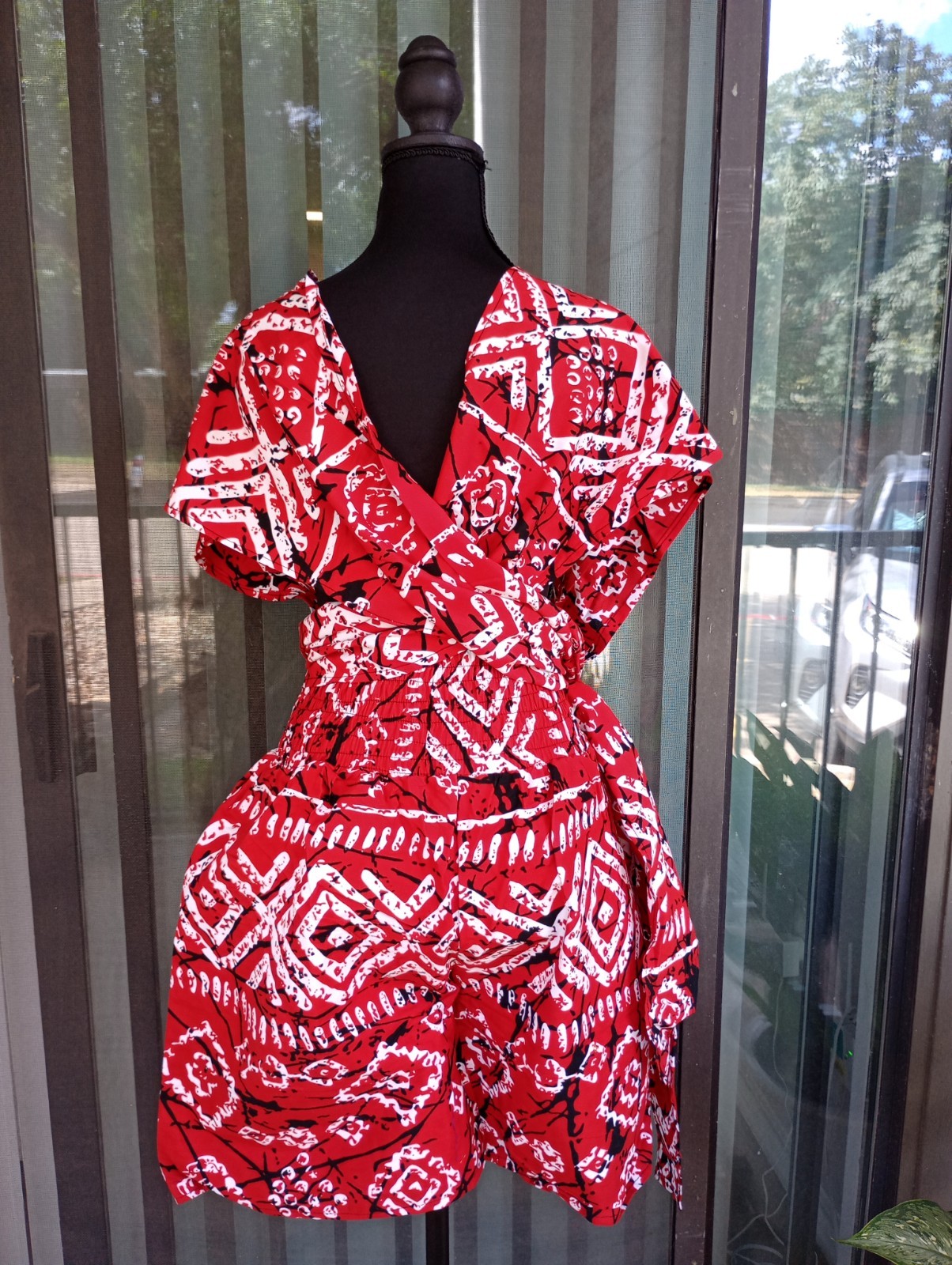 Ankara African Print Short Jumpsuit Size M - L