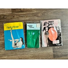 Vintage 1950s 60s 70s Nylon Pantyhose Stocking Lot of 3 Pairs Unopened
