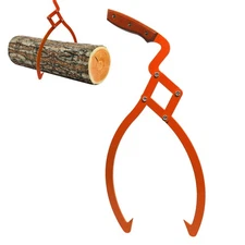 Log Grabber 20" 440LBS Logging Tongs w/ Gloves Handle Non-Slip Grip Hook 2 Claw