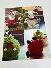 Classic Toys Revisited Christmas Set Knitting Pattern Cotton Toy 8in