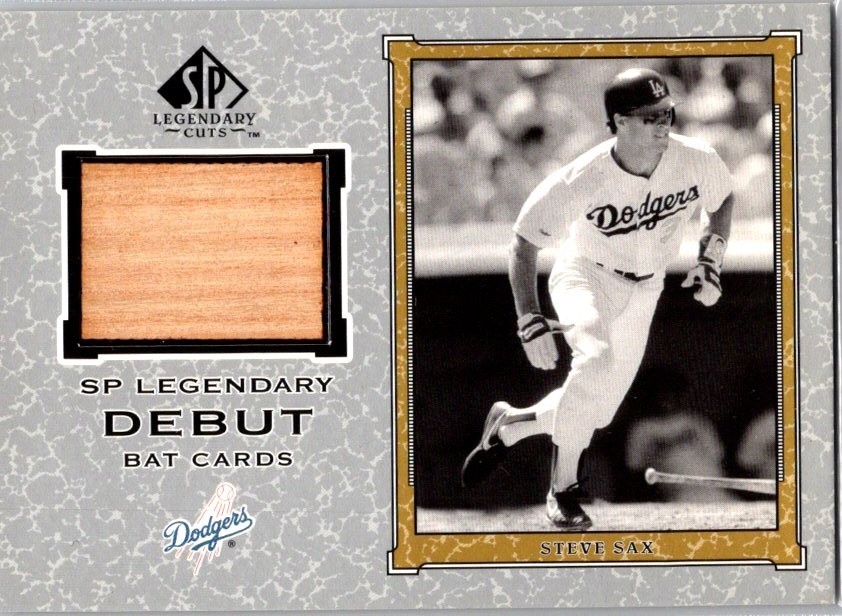 2001 SP Legendary Cuts - Steve Sax - Legendary Debut Bats Insert #B-SS - Dodgers