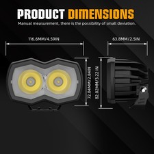 345 Led Pods Off Road Lights Flood Spot Driving Beam For Jeep Truck Atv Suv 345 Led Pods Off Road Lights Flood Spot Driving Beam For Jeep Truck Atv Suv