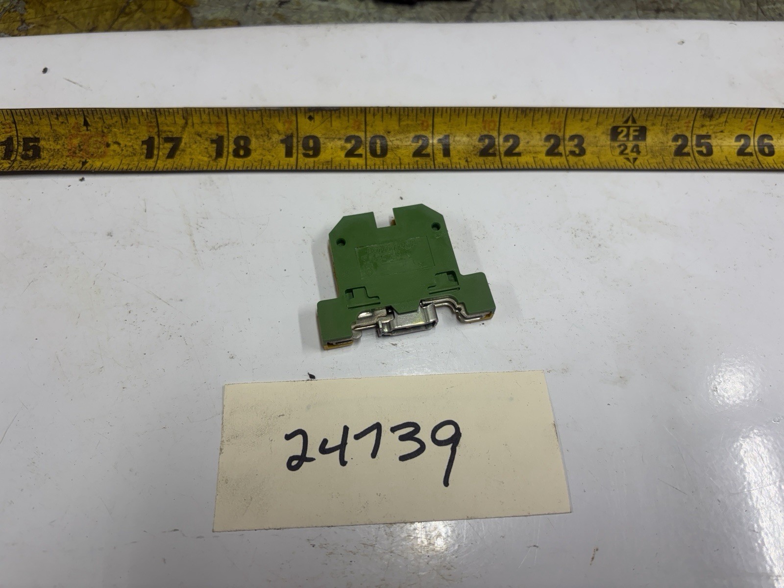 Green Yellow DIN Rail Terminal Blocks Set Of 10