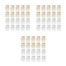 3 Count Hair Accessories and Comb 5 Tooth Metal Combs Bridal Veil