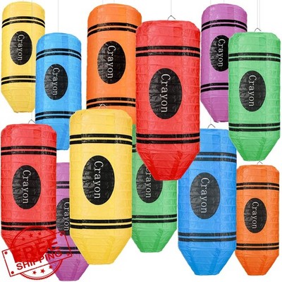 Retisee 10 Inch Crayon Lanterns 12 Pcs