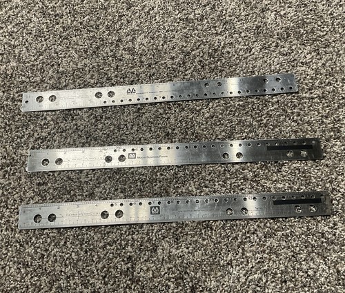 Lot of 3 16” metal rulers Moore business forms, inc. | eBay