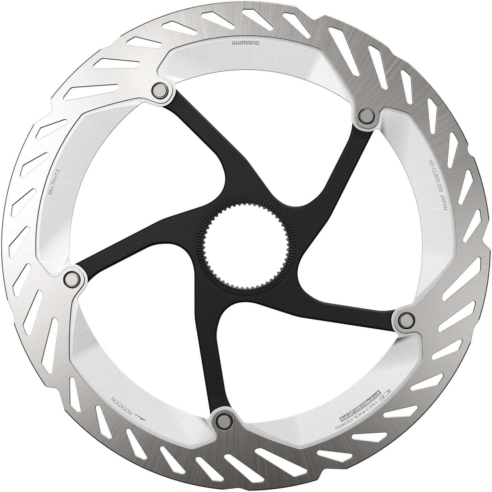 Shimano Deore XT RT-CL800 Ice Tech FREEZA rotor with external lockring, 203 mm