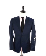 1,495 ARMANI COLLEZIONI - G Line Blue Tonal Stripe Blazer DAMAGED - 40S
