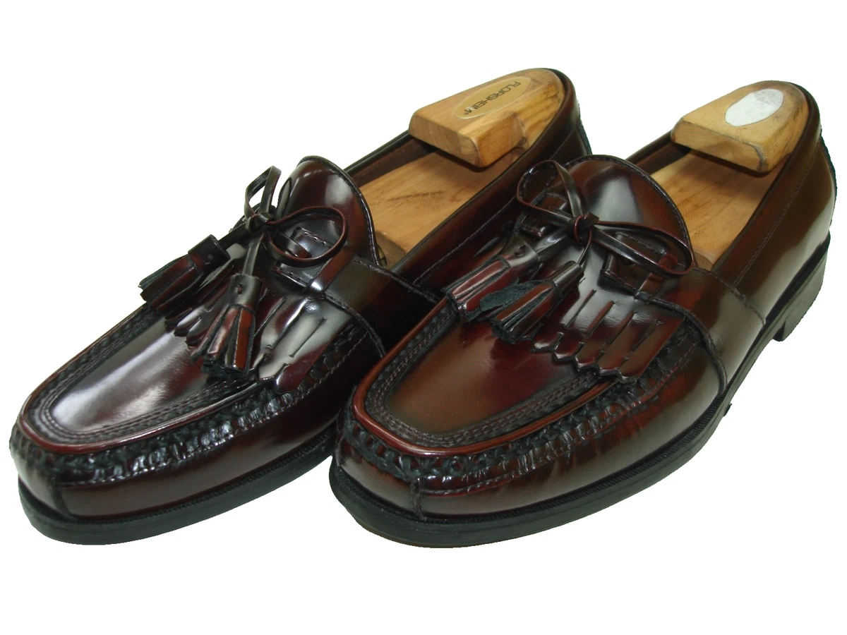 Johnson and Murphy Men\'s 10.5 W Kiltie Moc Toe Tassel Loafers 2-Tone Brown Black Men main image 3