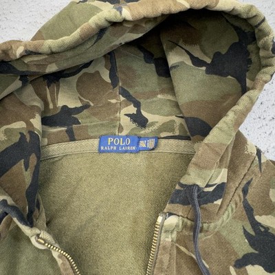 Polo Ralph Lauren Hoodie Mens 2XLT Camo Full Zip Fleece Lined