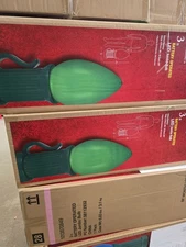 3 FT BATTERY OPERATED LED JUMBO BULB Green BLOW MOLD HOME DEPOT HOME ACCENTS NEW