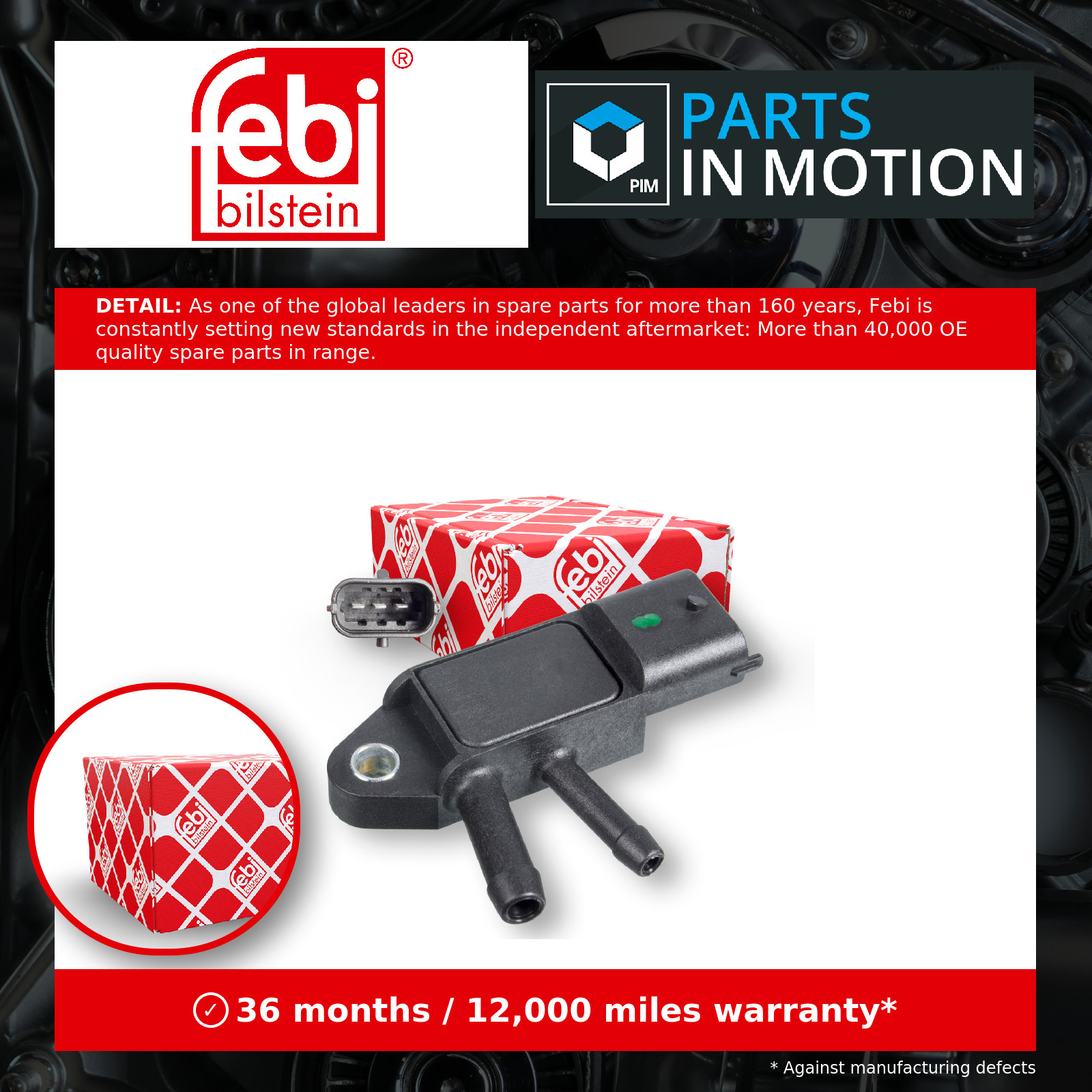 Exhaust gas pressure sensor 103171 FEBI BILSTEIN for VOLVO V60 I C30 S40 II V50 - Image 4