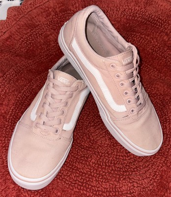 Vans Women’s Old Skool Pink Low Skate Suede Canvas Lace Up Classic Shoes Sz  11 B