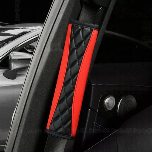 2pcs Car Seat Belt Pad Cover Safety Belt Shoulder Strap Pad Harness Cushion Red - Picture 12 of 14