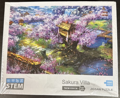 Jigsaw Puzzle SAKURA VILLA New 1000 Piece Puzzle by Stem Floral Landscape