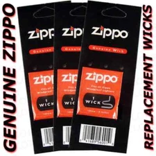 (3 Pack) OEM Genuine WICK for Zippo (and other) lighters, NEW, USA SHIPPING NEW!