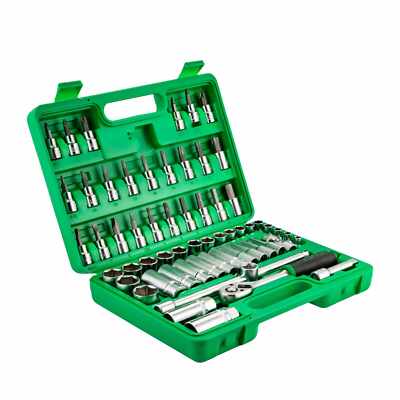 TOPTUL 3/8 60 Piece Chrome Steel-Vanadium Pipe Wrench Set Plastic Case