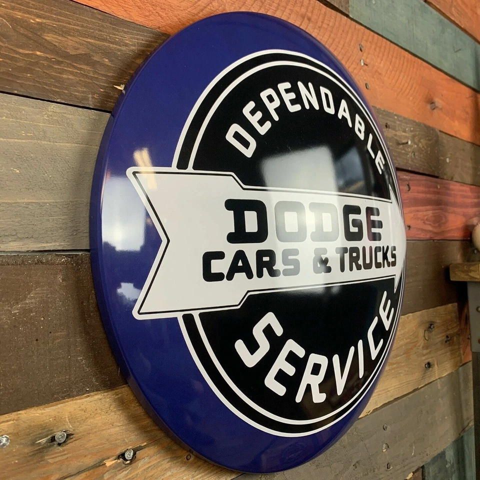 Letrero de cúpula redonda de 15" para autos y camionetas Dodge, decoración de sala de juegos, cueva de hombre, garaje, bar Foto 2 de 4