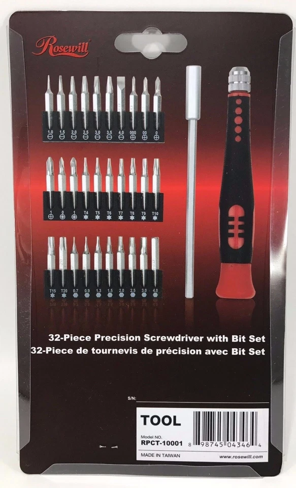 Rosewill - RPCT-10001 - 32-Piece Precision Screwdriver w/ Bit Computer Tool Set - Image 2 of 2