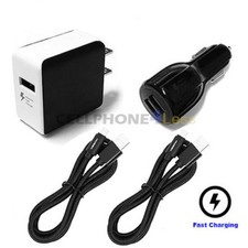 Cargador de pared de carga rápida para coche Motorola Droid Turbo 2 + Moto E5 E6 + cable