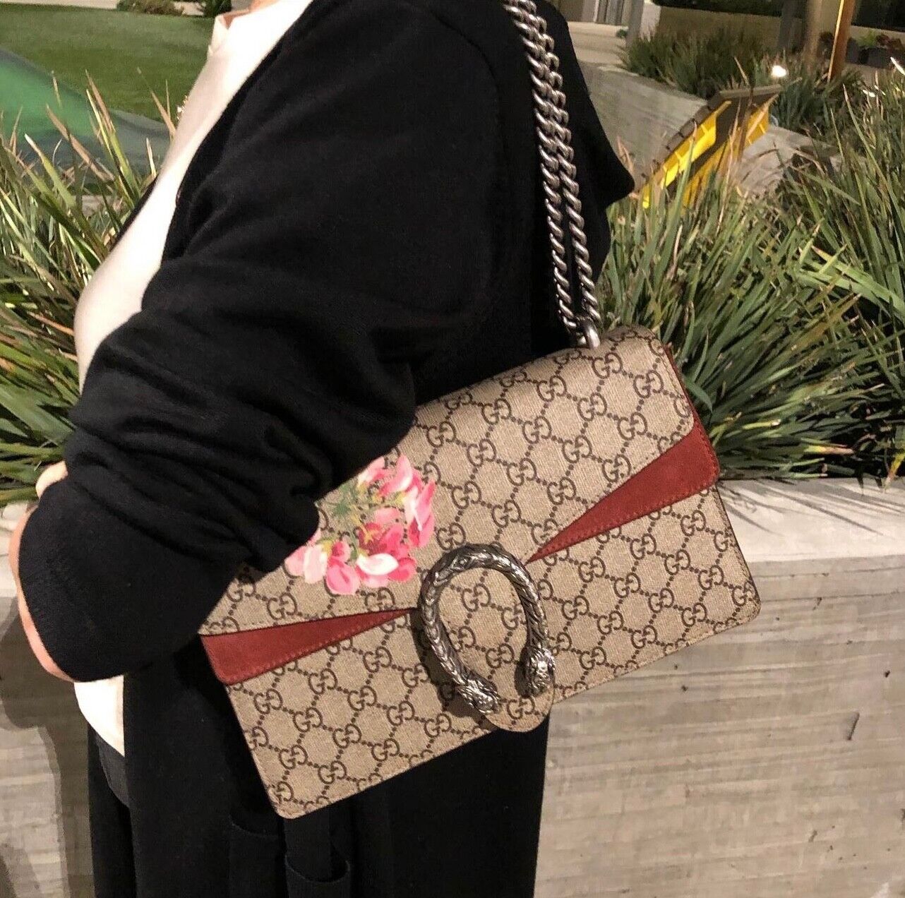 Gucci, Bags, Gucci Small Handbag With Flower Design