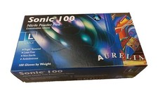 Sonic Blue Nitrile Gloves Powder Free- Single Box (100 Gloves)