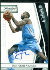 2010-11 Prestige Bonus Shots Black Signatures 247 Gary Forbes Autograph Card /99