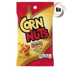 6x Bags Corn Nuts BBQ Barbecue Flavored Crunchy Corn Kernels - 4oz