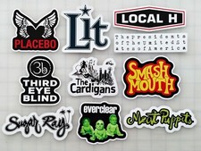 90's Alt Rock Bands Sticker Pack Vinyl 10 SET 6 Smash Sugar Lit Placebo Local