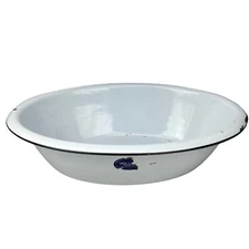 VOLLRATH Ware Wisconsin USA Enamelware Baby Tub Wash Basin 26” Porcelain Bath