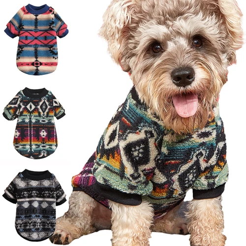 Small Dog Coat Puppy Knitted Sweater Thermal Jumper Cat Pet Clothes Winter Coat - Picture 1 of 19