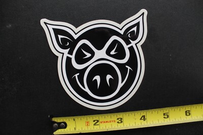 Pig Wheels Skateboards Punk Rock Black White Z63C Vintage
