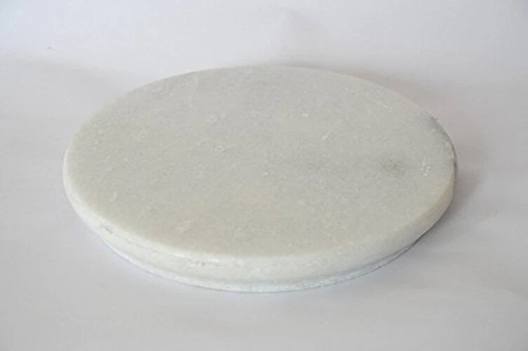 KKSM Anupam Handmade White Marble Rolling Board for Making Chapati-Pizza Base 14