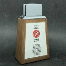 Roseart Tall Wood Table Lighter - Scorpio - Ceramic Tile