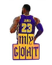 3" x 2"  Lebron James 'MY GOAT' Vinyl Matte Sticker