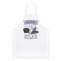 Beware VerrüCkte Hexe Damen Koch SchüRze Lustig Spass Magisch Spruch Kochen Back