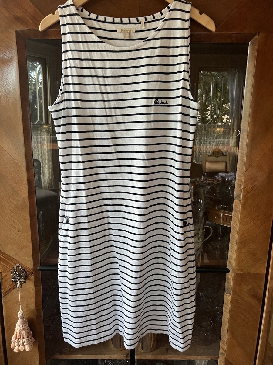 barbour knit dress Striped Cotton Size US10 /Euro40 story-w summer neutrals
