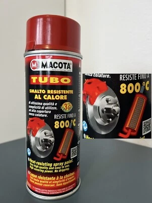 VERNICE SPRAY MACOTA PER PINZE FRENI COLORE ROSSO - RESISTENTE AL CALORE