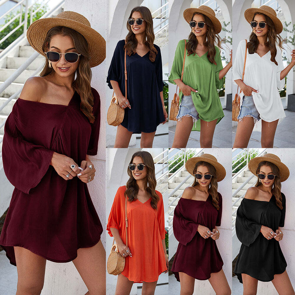 Casual V-neck dress Casual Top for Women