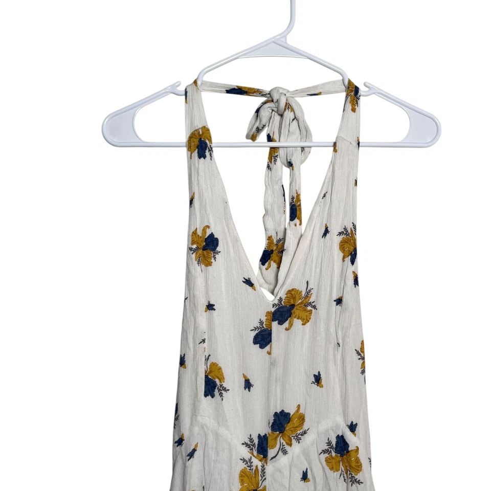 Free People Mameluco Para Mujer 0 Blanco Floral Una Pieza Sin Mangas Boho Cuello en V Camiseta sin Mangas Foto 2 de 4