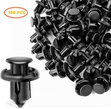 100 Pcs Bumper Clips 10mm Hood Fender Push Rivets Retainer Fasteners For Honda
