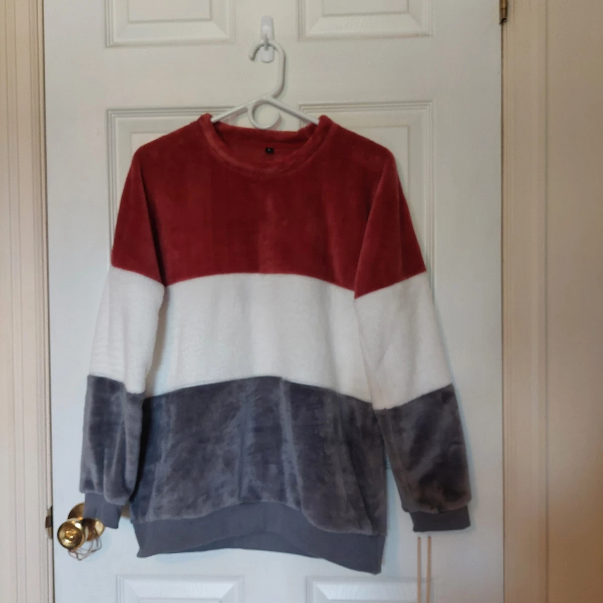 Red and hotsell grey sweater